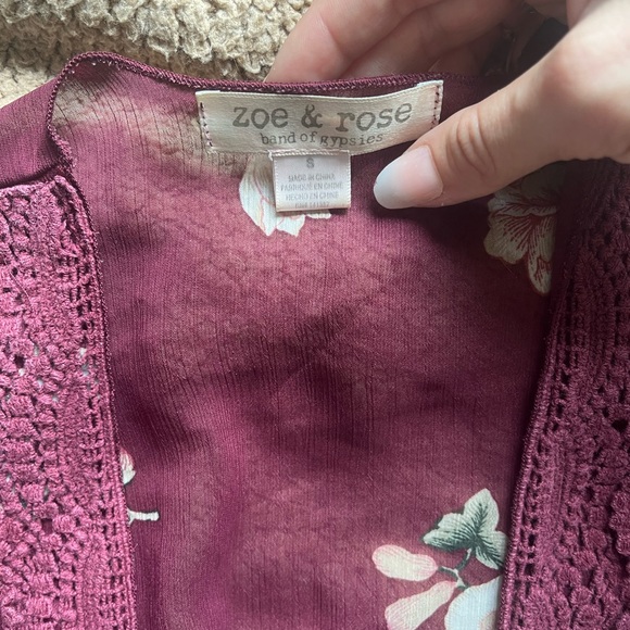 Women’s Sheer Floral Print Cardigan - Picture 2 of 2